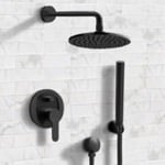 Remer SFH30 Matte Black Rain Shower System with Handheld, Rain Shower Head, Shower Faucet Set